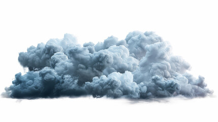 A picture of dark clouds just before rain. Clouds are isolated on white background.