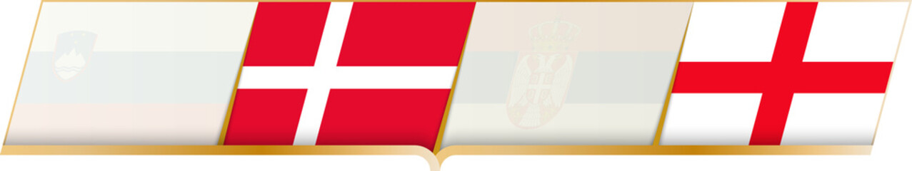 Obraz premium Denmark - England icon