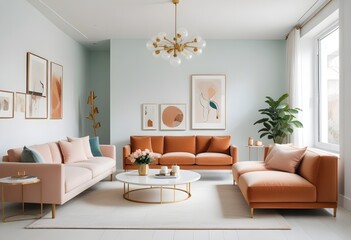 Obraz premium Photo interior modern design room 3d illustration