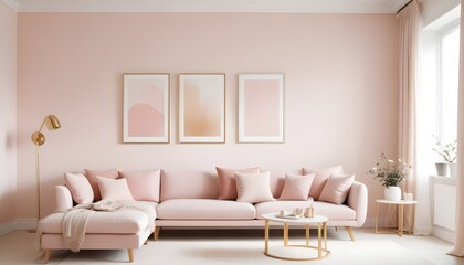 Fototapeta premium Photo interior modern design room 3d illustration