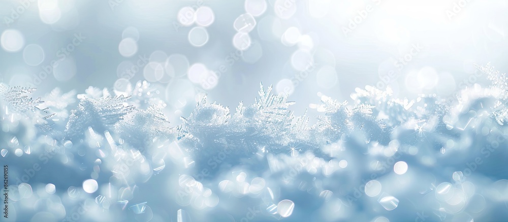 Poster soft focus white snow background with copy space image.