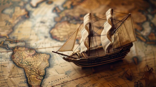 The antique ship model