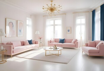 Fototapeta premium Photo interior modern design room 3d illustration