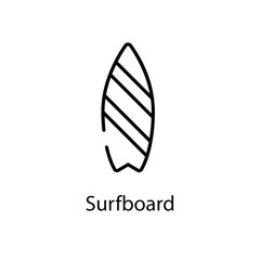 Surfboard vector icon