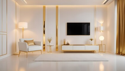 Photo interior modern design room 3d illustration