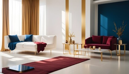 Photo interior modern design room 3d illustration