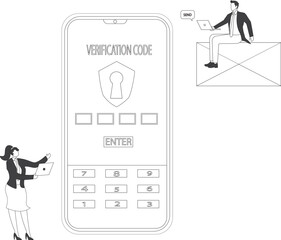 Verification pin code, security code message