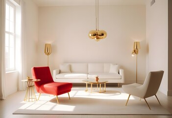 Photo interior modern design room 3d illustration