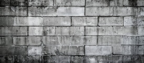 Background texture of an aged concrete block wall with copy space image.