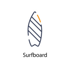 Surfboard vector icon