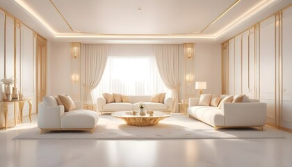 Photo interior modern design room 3d illustration