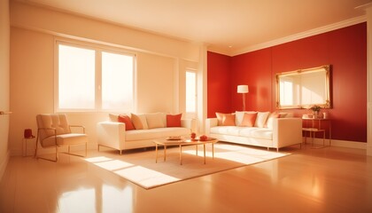 Fototapeta premium Photo interior modern design room 3d illustration