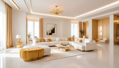 Fototapeta premium Photo interior modern design room 3d illustration