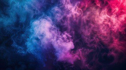 Fototapeta premium Abstract colorful smoke in blue and pink hues