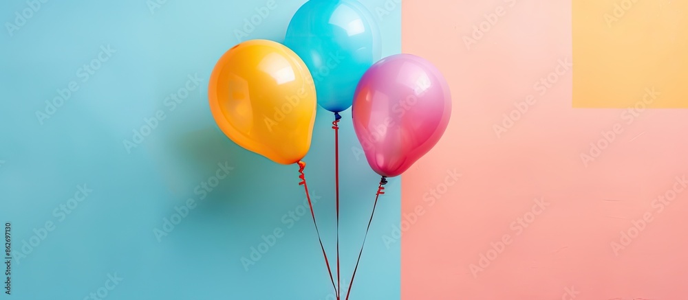 Aufkleber colorful balloon against a vibrant backdrop perfect for adding text, ideal for celebrations. ideal f