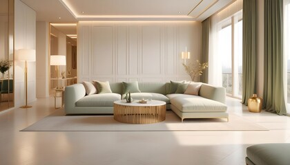 Photo interior modern design room 3d illustration