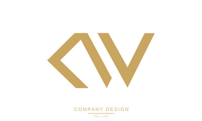 KW, WK Abstract Letters Logo Monogram Design Icon Font Vector Initials