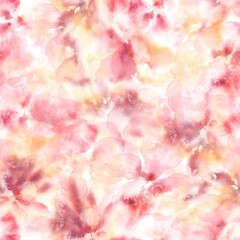 Fototapeta premium Floral seamless background. Watercolor floral pattern. Fabric design. Wedding invitation decorative ornament