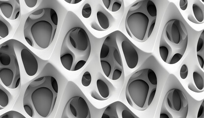 Abstract organic background with interwoven shapes and lines in monochrome grey, 3D rendered illustration in the style of a seamless pattern with seamless outlines.


