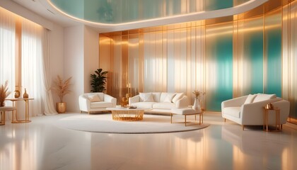 Fototapeta premium Photo interior modern design room 3d illustration