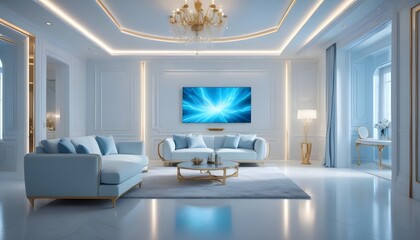 Photo interior modern design room 3d illustration