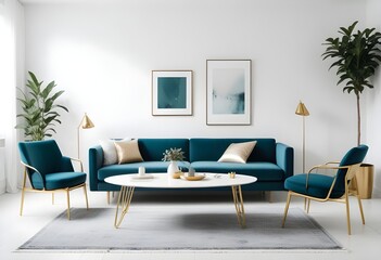 Photo interior modern design room 3d illustration