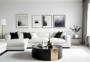 Photo interior modern design room 3d illustration