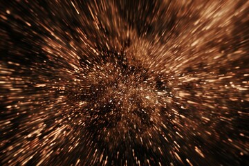 Fototapeta premium brown noise visualization abstract background in golden color palette with sparkles and waves