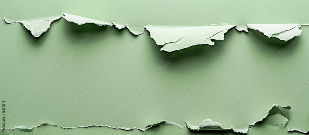 Poster Copy space image featuring torn paper pieces on a green backdrop.