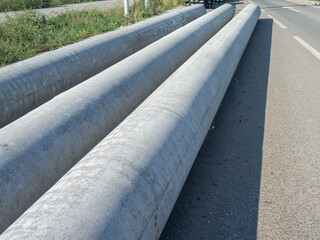 Reinforced concrete pipe for laying communications. Pipelines of household and storm sewers. Pipes...