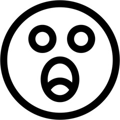 Vector Icon shocked, emoji, emotion, smiley, feelings