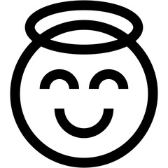 Vector Icon angel, emoji, emotion, smiley, feelings