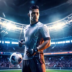 football player with ball