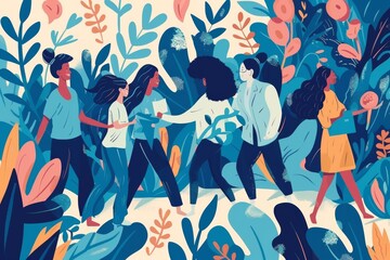 World Antiphospholipid Antibody Syndrome Day depicting individuals overcoming challenges, spreading awareness, and supporting one another in their journey with the condition