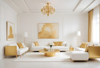 Obraz premium Photo interior modern design room 3d illustration