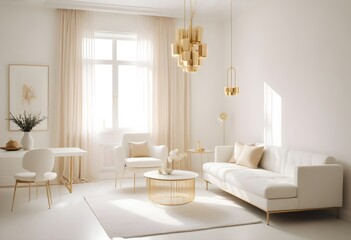Photo interior modern design room 3d illustration