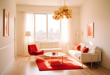 Fototapeta premium Photo interior modern design room 3d illustration