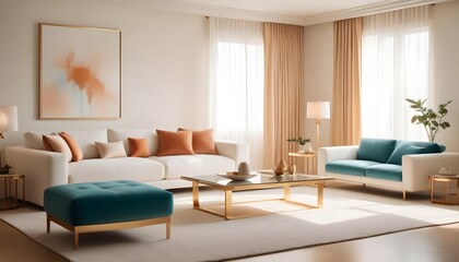 Photo interior modern design room 3d illustration