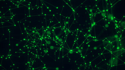 Green plexus, of lines and points that intersect to create one network