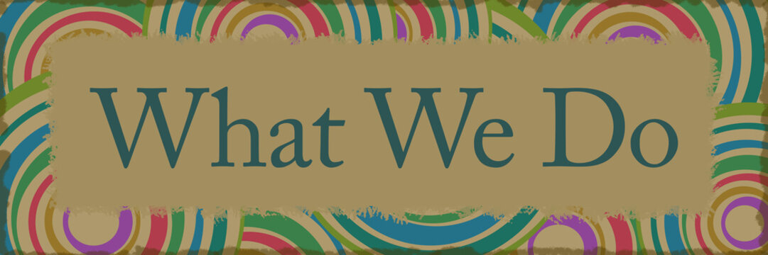 What We Do Colorful Vintage Circular Scratch Background 