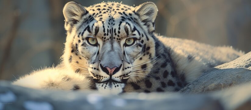 Snow Leopard Close-Up: A Look of Intensity