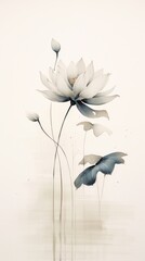 Painting drawing flower sketch.