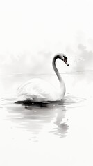 Fototapeta premium Swan animal white bird.
