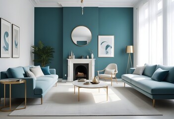 Photo interior modern design room 3d illustration