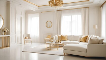 Fototapeta premium Photo interior modern design room 3d illustration