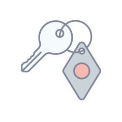 Room key vector icon