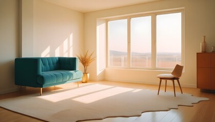 Photo interior modern design room 3d illustration