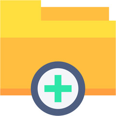 Vector Icon add, folder, files and folders, storage, data