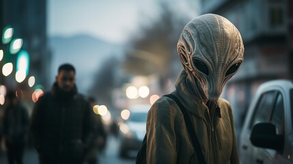 aliien in the street