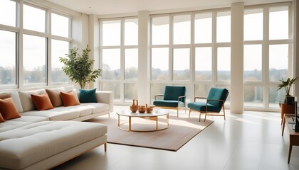 Fototapeta premium Photo interior modern design room 3d illustration